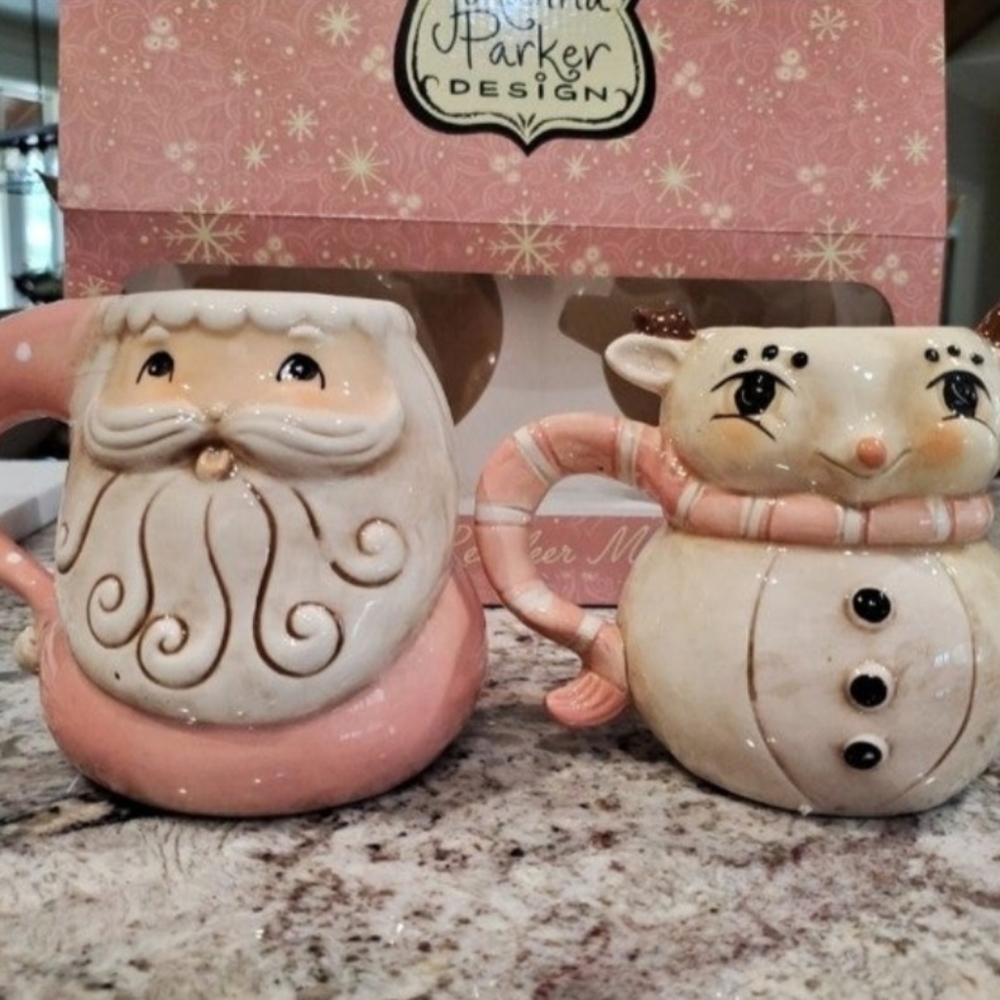 Retro Style Holiday Mugs-NWT - Picture 2 of 6